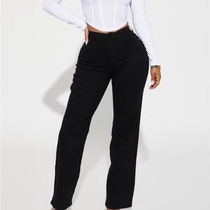 Fashion Nova Black Straight Leg Jeans